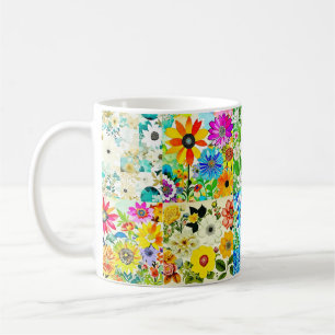 Mug Aquarelle Art Patchwork Floral Fleurs