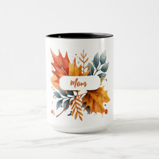 Mug Aquarelle Automne Couleurs Feuilles