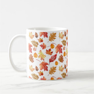 Mug Aquarelle Automne Feuilles Automne Motif sans join