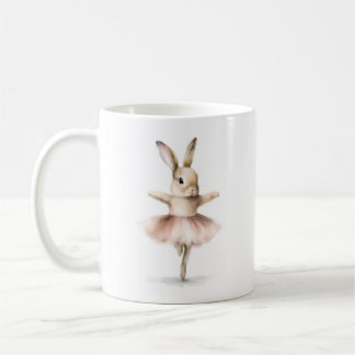 Mug Aquarelle Ballerina Bunny Danser Tan Rose
