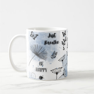 Mug Aquarelle bleue Affirmation positive