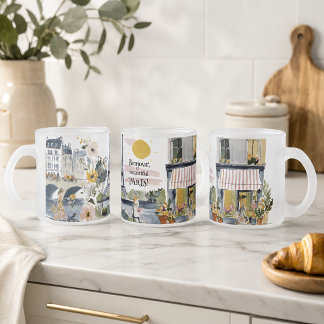 Mug Aquarelle Bonjour Beau Paris