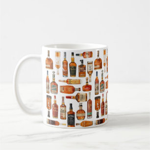 Mug aquarelle bouteille de bourbon