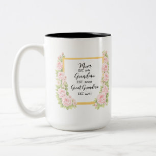 Mug aquarelle cadeau pour grand-mère, Cadeau perso