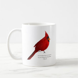 Mug Aquarelle cardinal rouge foncé saturé profond Math