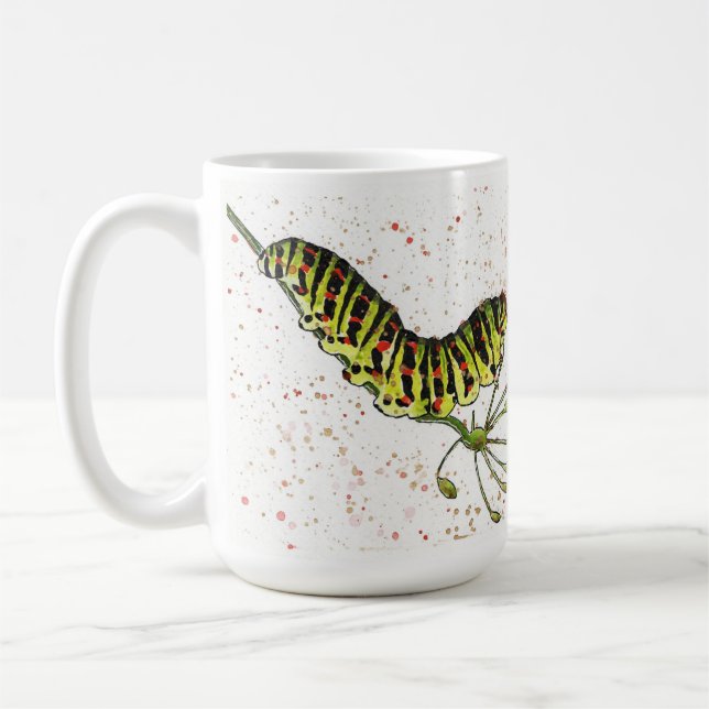 Mug Aquarelle Caterpillar Musique (Gauche)