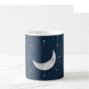 Mug Aquarelle Céleste - Bleu Nuit Profond & Argent