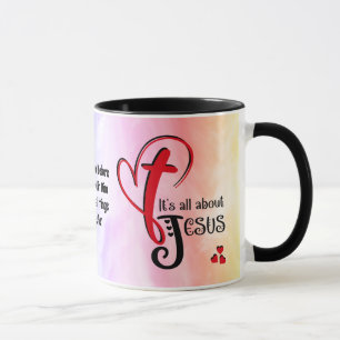 Mug Aquarelle C'EST TOUT SUR JÉSUS Christian