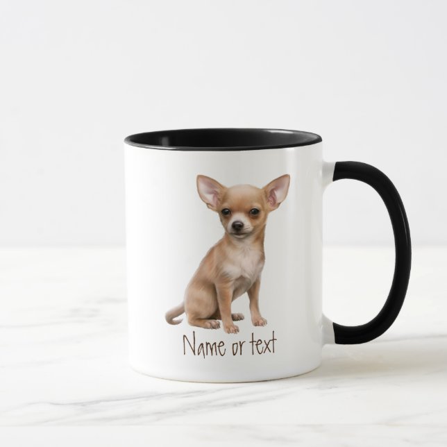 Mug Aquarelle Chihuahua, animal de chien animal de com (Droite)