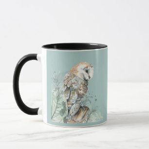 Mug Aquarelle Chouette Oiseau Faune Nature Art