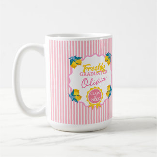 Mug Aquarelle Citron Fraîchement Diplômé Fête Classe 2