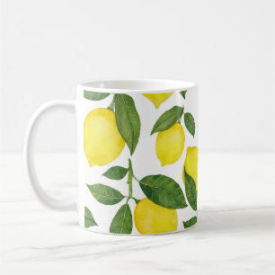 Mug Aquarelle Citrons : Motif de fruits d'été