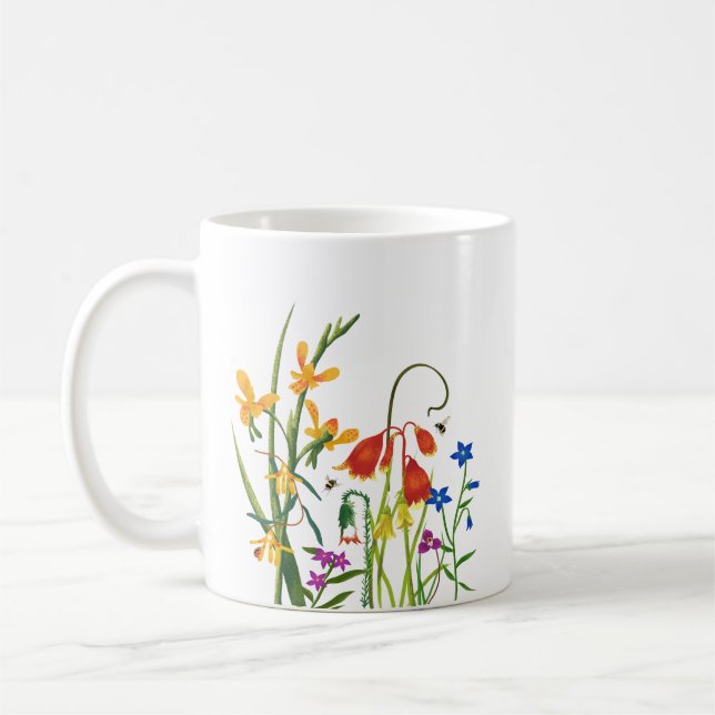 Mug Aquarelle colorée Fleurs sauvages été (Gauche)