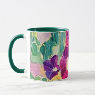 Mug Aquarelle colorée Glories du matin Café floral