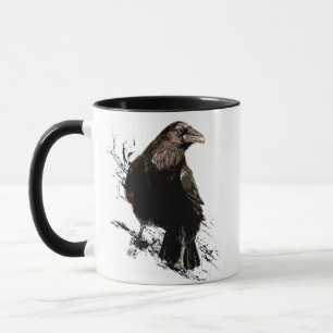Mug Aquarelle Corbeau Oiseau Art animal