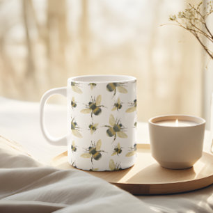 Mug Aquarelle d'abeille vintage