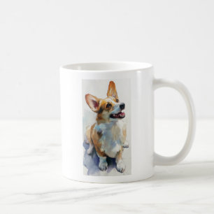 Mug aquarelle de corgi pembroke gallois