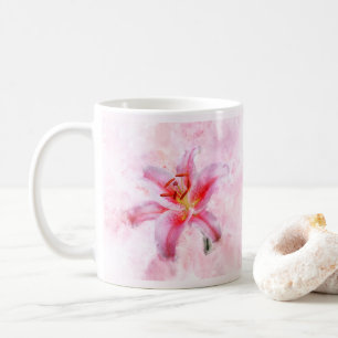 Mug Aquarelle de fleur de Stargazer Lily - wb 01