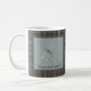 Mug Aquarelle de libellule Fraser Clan Tartan Citation