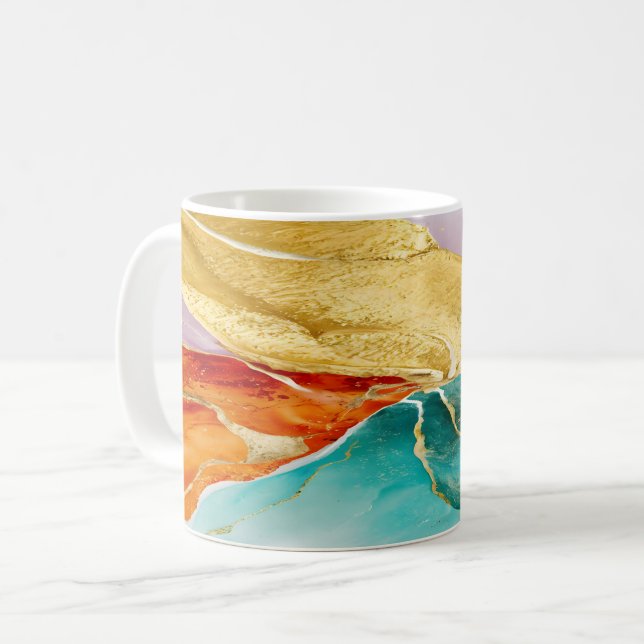Mug Aquarelle de marbre (Devant gauche)