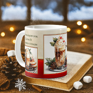 Mug Aquarelle de Noël Cute Lazy