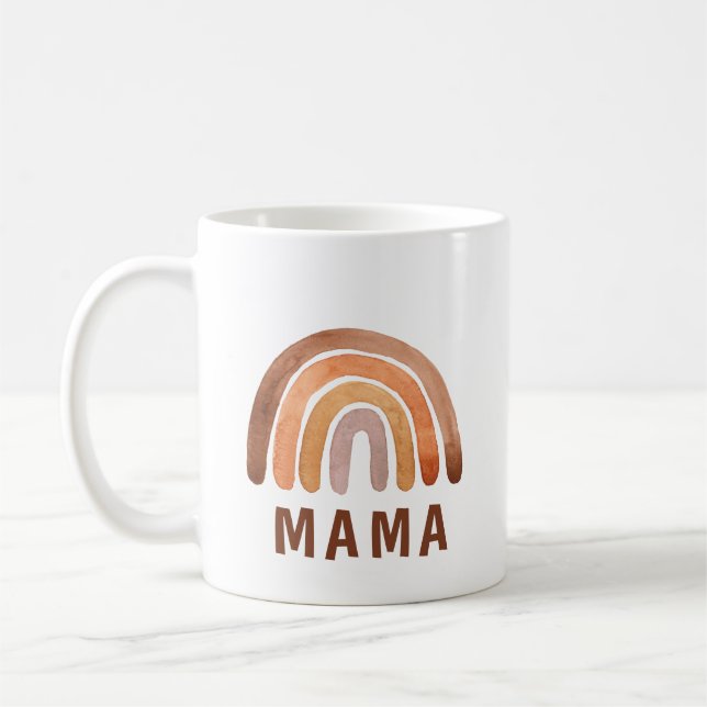 Mug Aquarelle de ton terrestre Boho Mama (Gauche)