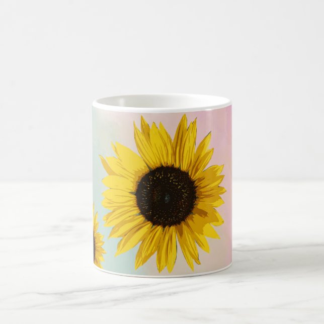 Mug Aquarelle de tournesol (Centre)