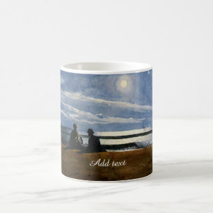 Mug aquarelle de Winslow Homer, Clair de lune, TEMPLAT