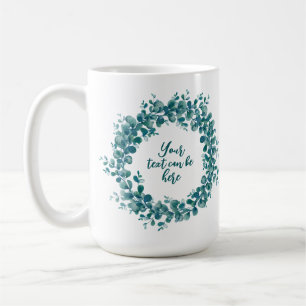 Mug Aquarelle d'eucalyptus verdure couronne