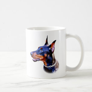 Mug Aquarelle Doberman Pinscher