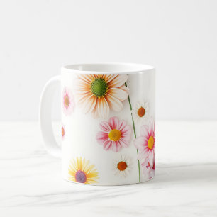 Mug Aquarelle douce Daisies Delphiniums