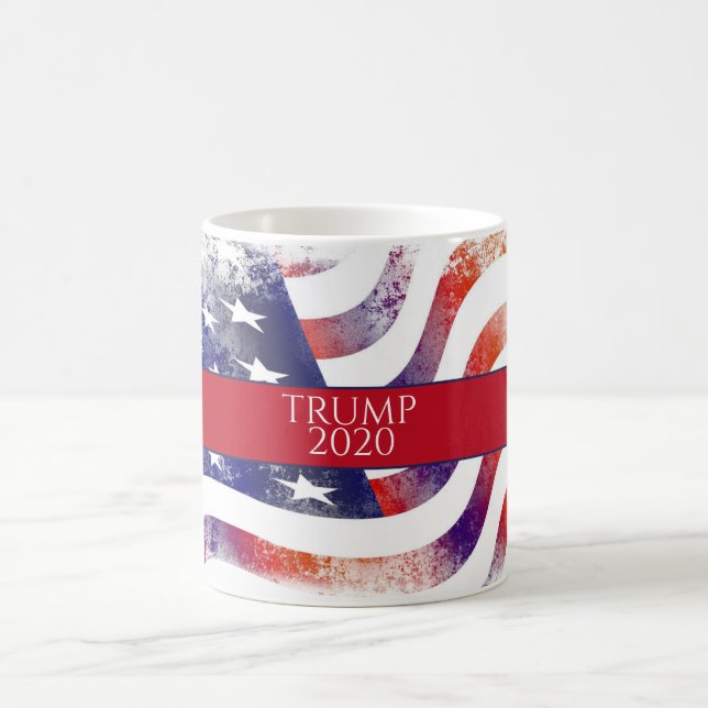 Mug Aquarelle drapeau américain Trump 2020 (Centre)