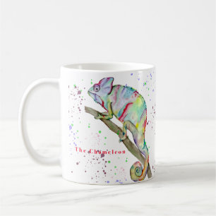 Mug Aquarelle drôle caméléon