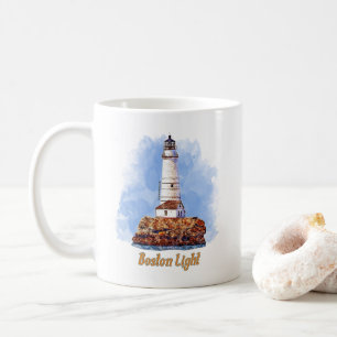 Mug Aquarelle du phare de Boston - Massachusetts