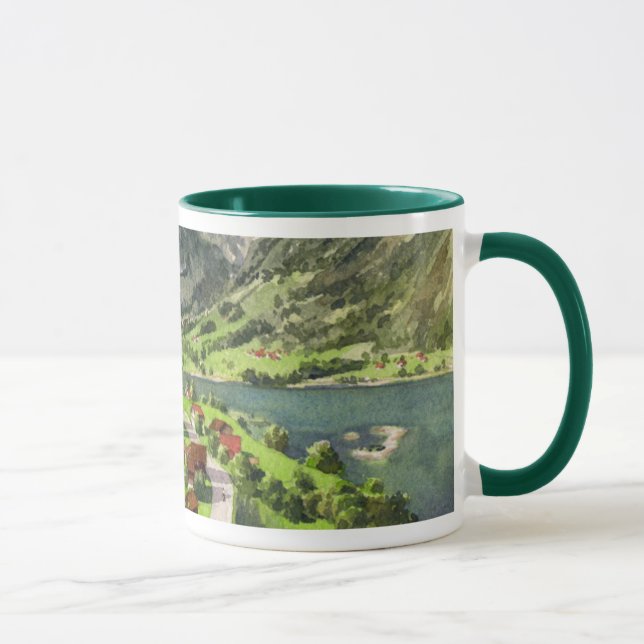 Mug Aquarelle d'un paysage de la Suisse (Droite)