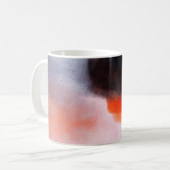 Mug Aquarelle élégante Abstraite main peinte (Devant gauche)
