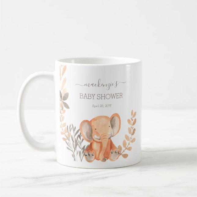 Mug Aquarelle Elephant Boho Safari Party Favoriser (Gauche)