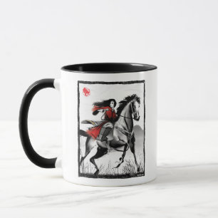 Mug Aquarelle encadrée par le vent noir de Mulan Ridi