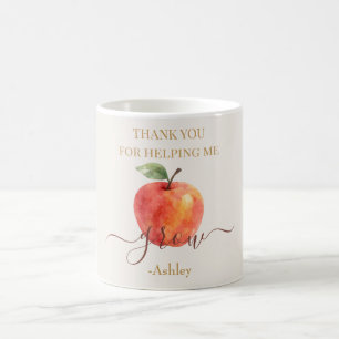 Mug Aquarelle Enseignant Apple - Cadeau Merci