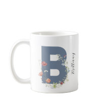 Aquarelle esthétique Florale Lettre B Monogramme