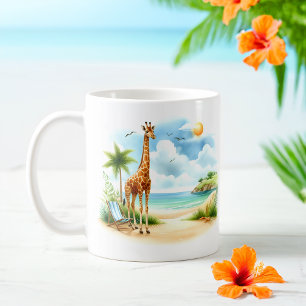 Mug Aquarelle estivale Grenouille sur la plage