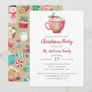 Mug aquarelle festif sucré Carte de fête de Noël
