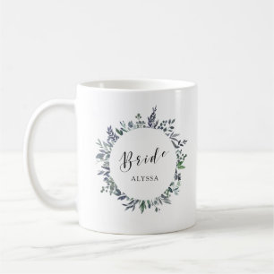 Mug Aquarelle feuillue Mariée