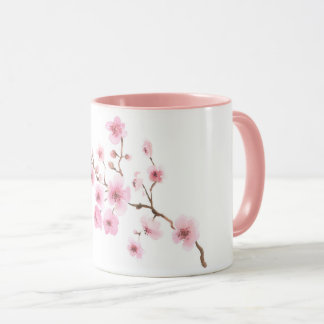 Mug aquarelle Fleurs de Cerisiers