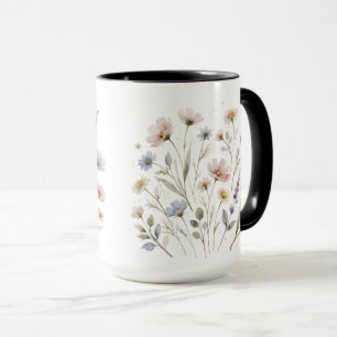 Mug Aquarelle Fleurs Sauvages Botanique Florale