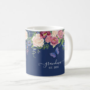 Mug Aquarelle florale de Bourgogne établie par Grandm