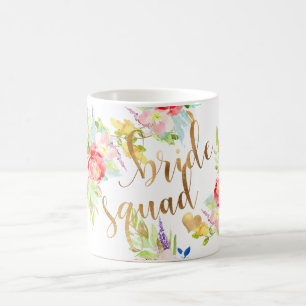 Mug Aquarelle florale PixDezines Equipe de mariée