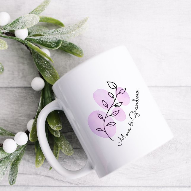 Mug Aquarelle florale rose (Créateur téléchargé)