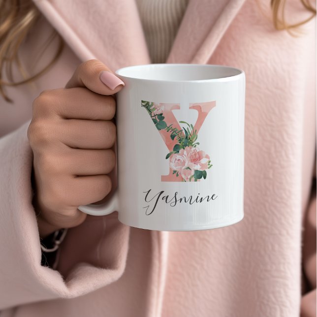 Mug Aquarelle florale - Y (Créateur téléchargé)