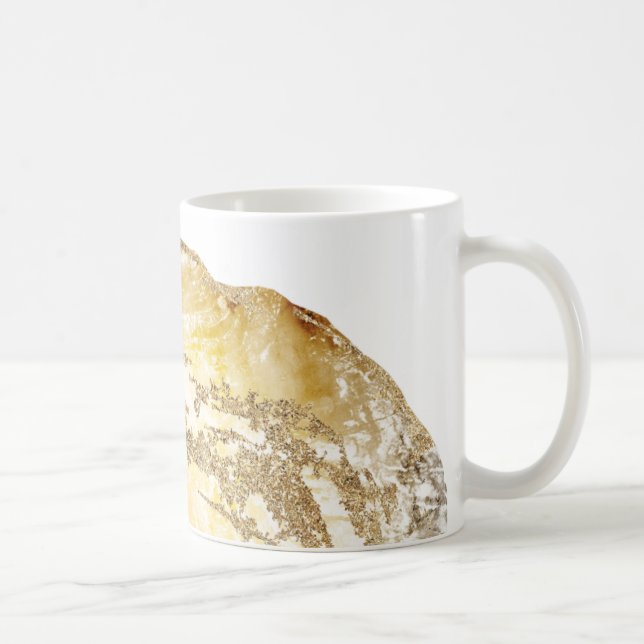 Mug *~* Aquarelle Géode Gold Parties scintillant Rock (Droite)